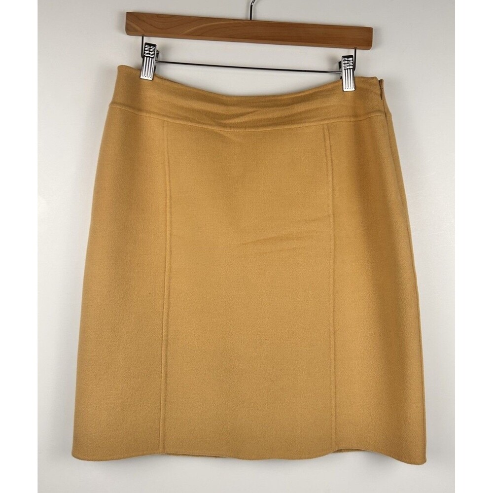 Jillian Jones Vtg. Wool And Angora Pencil Skirt Camel Size 10 Workwear, Acadamia